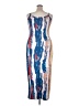 Unbranded 100% Polyester Graphic Blue Cocktail Dress Size XXL - photo 2