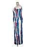 Unbranded 100% Polyester Graphic Blue Cocktail Dress Size XXL - photo 5