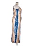 Unbranded 100% Polyester Graphic Blue Cocktail Dress Size XXL - photo 4