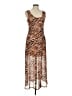 Louna Animal Print Brown Cocktail Dress Size M - photo 1