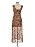 Louna Animal Print Brown Cocktail Dress Size M - photo 2