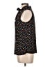 Madison Polka Dots Black Sleeveless Blouse Size L - photo 5