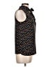 Madison Polka Dots Black Sleeveless Blouse Size L - photo 4