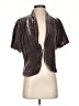 Mint Metallic Silver Short Sleeve Blouse Size 2 - photo 1