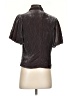 Mint Metallic Silver Short Sleeve Blouse Size 2 - photo 2