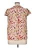 Evri 100% Rayon Floral Tan Short Sleeve Blouse Size 0X - photo 2