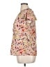 Evri 100% Rayon Floral Tan Short Sleeve Blouse Size 0X - photo 5