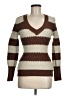 Unbranded Stripes Brown Pullover Sweater Size M - photo 1