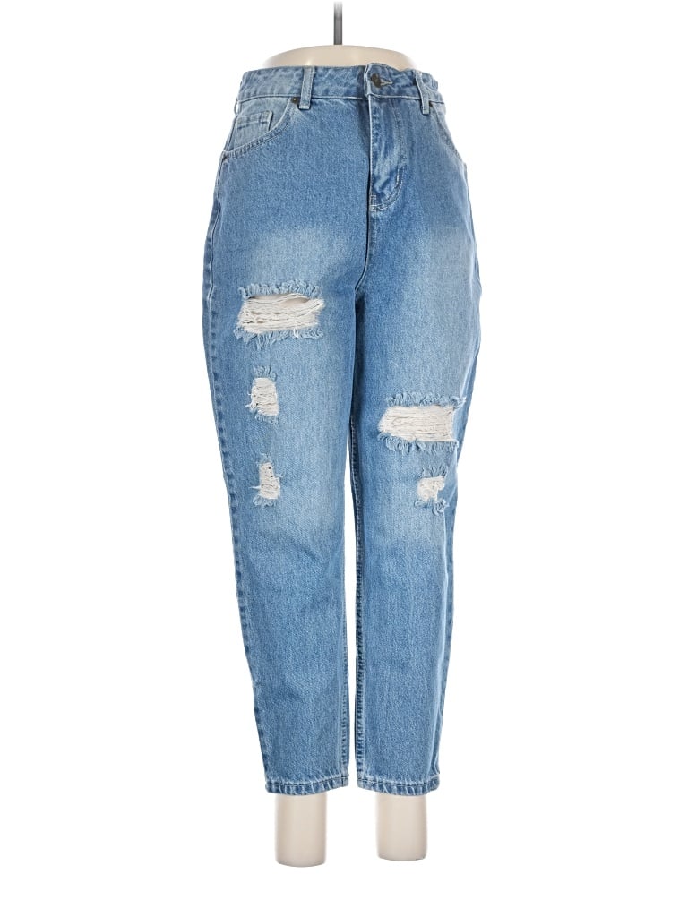 Boohoo Jeans - High Rise: Blue Bottoms - Size 8