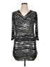 Parker 100% Polyester Metallic Silver Cocktail Dress Size XL (estimated) - photo 1