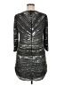 Parker 100% Polyester Metallic Silver Cocktail Dress Size XL (estimated) - photo 2