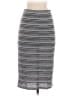 Bobeau Stripes Silver Black Casual Skirt Size XS - photo 2