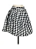 Express 100% Polyester Houndstooth Black Casual Skirt Size 0 - photo 2