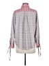 Unbranded Checkered-gingham Pink Long Sleeve Blouse Size M - photo 2
