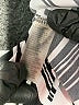 TanJay Graphic Black Silver 3/4 Sleeve Blouse Size XL - photo 8