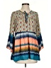 Fig and Flower 100% Polyester Blue 3/4 Sleeve Blouse Size S - photo 1