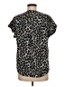 Dana Buchman 100% Polyester Animal Print Silver Short Sleeve Blouse Size M - photo 2