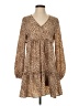 Shein 100% Polyester Animal Print Brown Casual Dress Size XS - photo 1