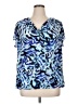 212 Collection 100% Polyester Blue Short Sleeve T-Shirt Size 1X - photo 1