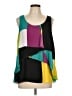 Worthington Color Block Teal Sleeveless Blouse Size L - photo 1