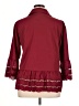 Unbranded Burgundy 3/4 Sleeve Button-Down Shirt Size XL - photo 2