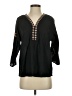 Unbranded 100% Cotton Black 3/4 Sleeve Blouse Size S - photo 1
