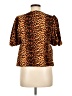 Shein Animal Print Brown Short Sleeve Blouse Size 6 - photo 2