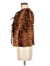 Shein Animal Print Brown Short Sleeve Blouse Size 6 - photo 5