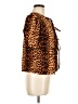 Shein Animal Print Brown Short Sleeve Blouse Size 6 - photo 4