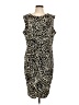 En Focus Animal Print Black Cocktail Dress Size L (estimated) - photo 1