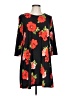 Bobbie Brooks Floral Black Casual Dress Size L - photo 1
