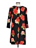 Bobbie Brooks Floral Black Casual Dress Size L - photo 2