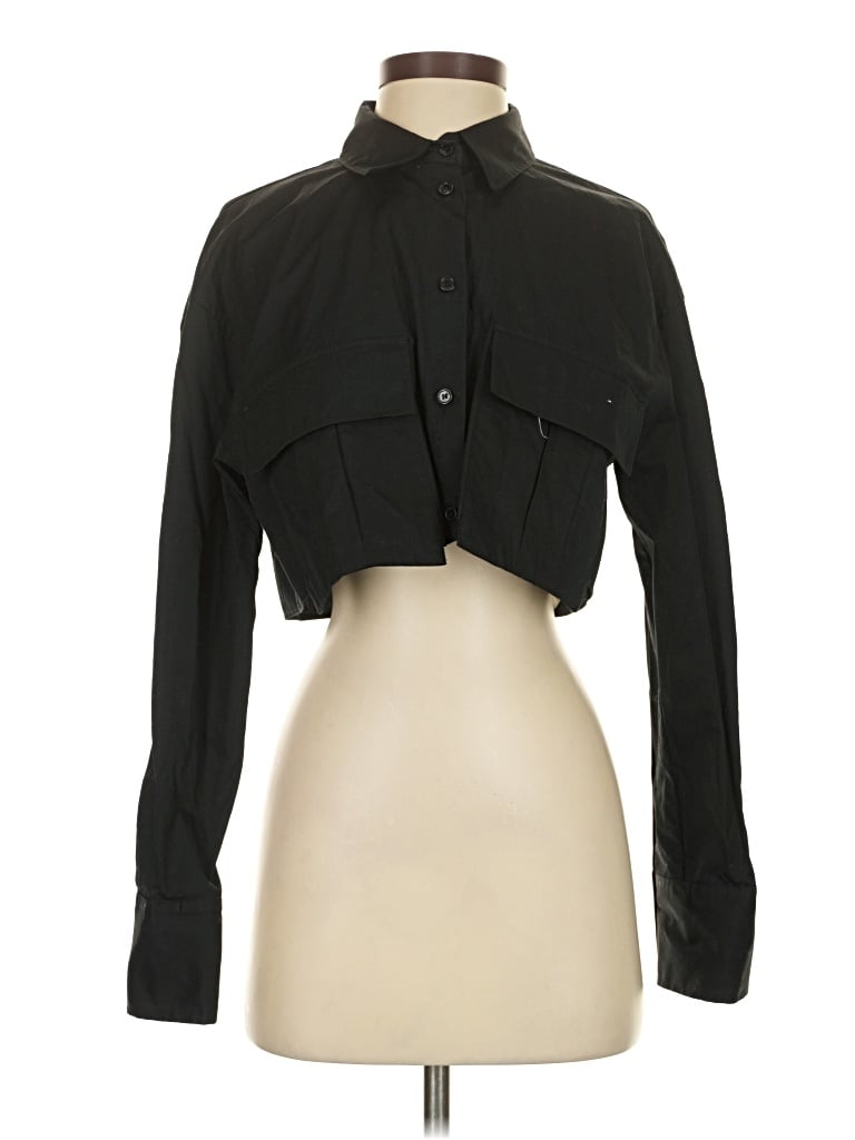 Zara Long Sleeve Blouse In Black