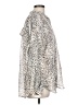 Max Studio 100% Polyester Animal Print Ivory Long Sleeve Blouse Size L - photo 4