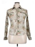 Daytrip 100% Cotton Floral Silver Long Sleeve Blouse Size XL - photo 1