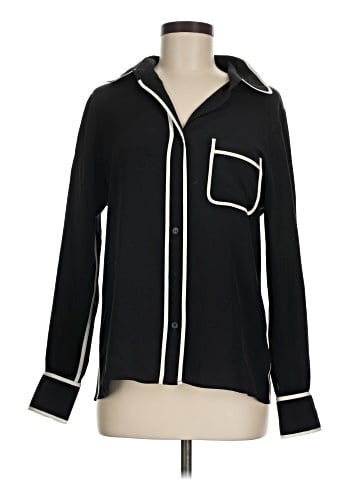 Tucker Long Sleeve Silk Top (view 1)
