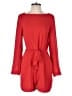 H&M 100% Polyester Solid Red Romper Size 8 - photo 1