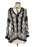 Rungolee Silver Long Sleeve Blouse Size XS - photo 1