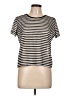 Assorted Brands Stripes Silver Short Sleeve T-Shirt Size L (estimated) - photo 1
