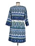 Old Navy 100% Polyester Paisley Blue Casual Dress Size M - photo 2