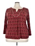Rafaella Burgundy 3/4 Sleeve Blouse Size 3X - photo 1