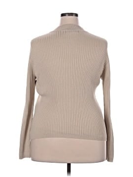 Karen Scott Womens Sweater Gray Size 2x Plus Cardigan Open Front #350 for sale o