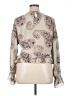 Blush Noir 100% Polyester Paisley Ivory 3/4 Sleeve Blouse Size L - photo 2