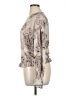 Blush Noir 100% Polyester Paisley Ivory 3/4 Sleeve Blouse Size L - photo 5