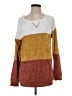 Bibi Color Block Brown Pullover Sweater Size S - photo 1