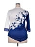 Unbranded Blue 3/4 Sleeve Top Size 2X - photo 2