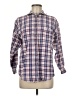Krazy Kat Plaid Burgundy Long Sleeve Button-Down Shirt Size M - photo 1