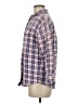 Krazy Kat Plaid Burgundy Long Sleeve Button-Down Shirt Size M - photo 5