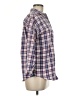 Krazy Kat Plaid Burgundy Long Sleeve Button-Down Shirt Size M - photo 4