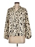 Shein Animal Print Ivory 3/4 Sleeve Blouse Size 6 - photo 1